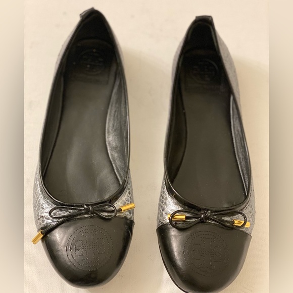 Tory Burch Verbena ballets flat snakeskin pattern women’s slip on shoes size 8.5 - Picture 3 of 9